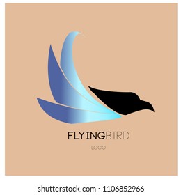 Vector simple bird illustration for logo and symbol. 