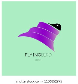 Vector simple bird illustration for logo and symbol. 