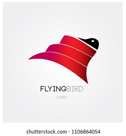 Vector simple bird illustration for logo design.