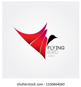 Vector simple bird illustration for logo design.