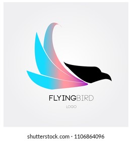 Vector simple bird illustration for logo design.