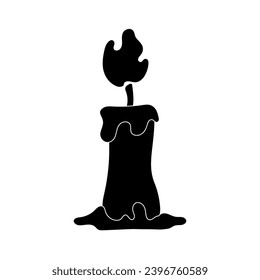 vector de velas negras simples, bueno para logotipos e iconos
