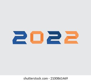 Vector simple black concept. Trendy background for branding, calendar, card, banner, cover.2022 number design template. 2022 Happy New Year logo text design. Collection of 2022 happy new year symbols.