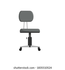Vector simple black grey chair furniture apartment interior comfortable illustration isolated on white background