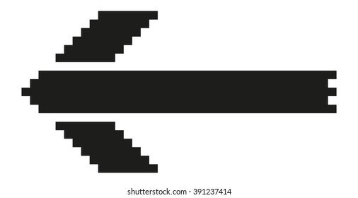 Vector simple black pixel arrow