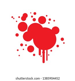 Vector simple blood wall design