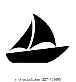 ilustración vectorial simple del barco sobre fondo blanco..eps