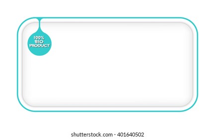 Vector simple box to fill your text and bio symbol