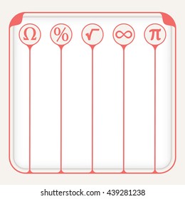 Vector simple box to fill your text and different math symbols