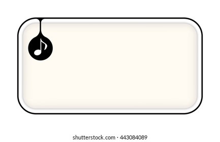Vector simple box to fill your text and music symbol
