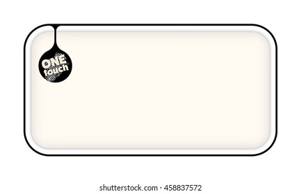Vector simple box to fill your text and the words one click