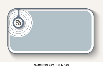 Vector simple box to fill your text and share icon