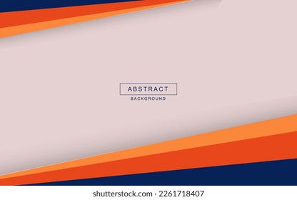 Vector simple business background with blue and orange border