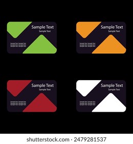 Diseño de tarjeta de visita simple de Vector