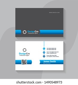 Vector simple business card template. Clean design