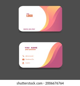 Vektor Simple Business Card Template Design 