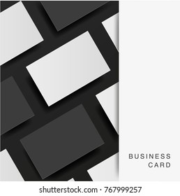 Vector simple business card template. Clean design
