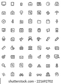 Vector simple business and office  icon set 