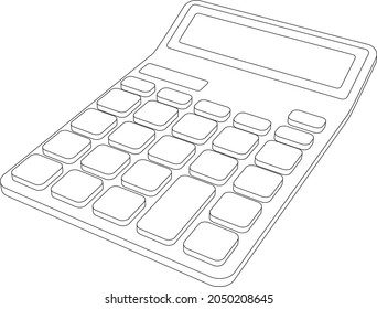 Vector simple calculator illustration icon