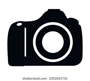 vector simple camera icon isolated on white background svg