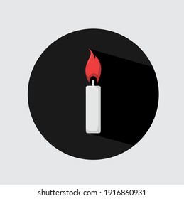 Vector Simple Of Candle Icon