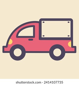 vector of simple car cartoon cute 