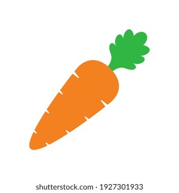 Vector Simple Carrot Flat Illustration