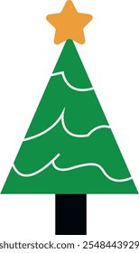 A vector Simple christmas tree