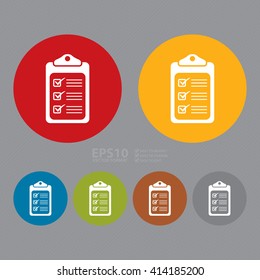 Vector : Simple Circle Document Infographics Flat Icon, Sign