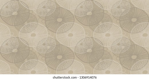 Vector Simple Circle Hand Draw  Seamless Pattern  Illustration Background 