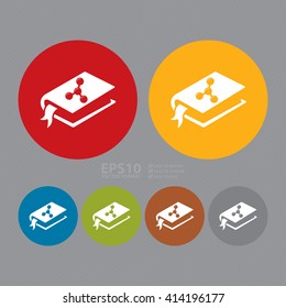 Vector : Simple Circle Science Book Infographics Flat Icon, Sign 