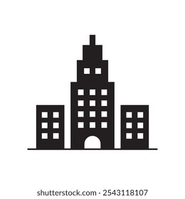 Vector Simple City Silhouette Icon