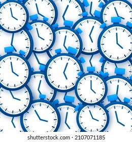 Vector simple temporizador de redondeo azul clásico. Patrón adhesivo. Ilustración de material vectorial.