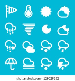 Vector simple and clear weather icon set or pictogram for mobile app