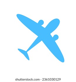 Vector simple color airplane icon
