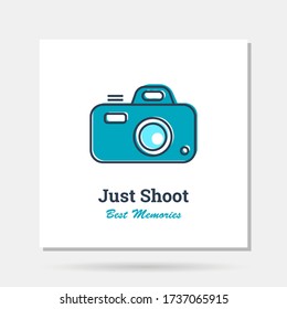 Vector simple company logo example with Photo Camera - Just Shoot