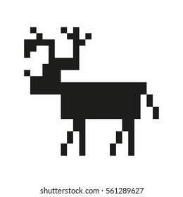 vector simple deer isolated on white background. Element for design.