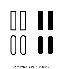 Vector Simple Design Icon Pause Button EPS 10