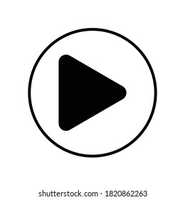 Vector Simple Design Icon Plau Button EPS 10