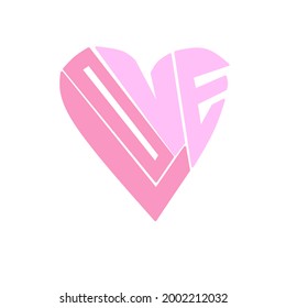 Vector simple design of letter LOVE