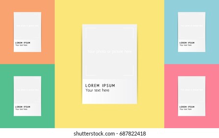 Vector simple design mockup swatch. Template palette
