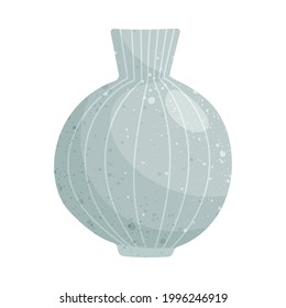Vector simple doodle illustration. An earthenware vase or ceramic vessel or jug for liquid. Utensils in the style of the ancient antique world, Rome or Greece.