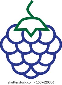 vector with simple drawing, blackberry shaped