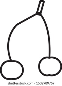vector with simple drawing, shaped like cherries