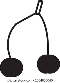 vector with simple drawing, shaped like cherries