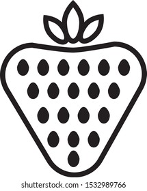 vector with simple drawing, strawberry shaped