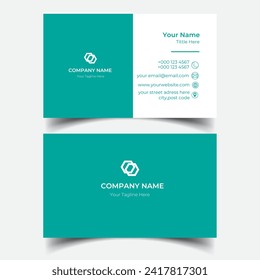 Diseño de tarjetas de visita simple y elegante para vectores
