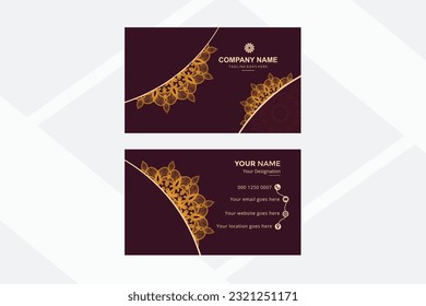 Vector simple elegant corporate modern and creative business card design