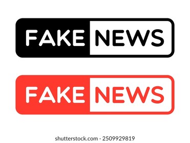 Etiquetas de Noticias falsas simples de Vector