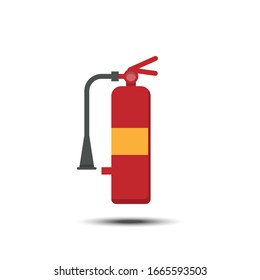 Vector simple fire extinguisher flat icon, 64x64 Pixel perfect icon, editable icon, small shadow on white isolated background